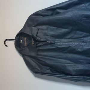 Used, Black, St. Johns Bay, Large Leather Jacket